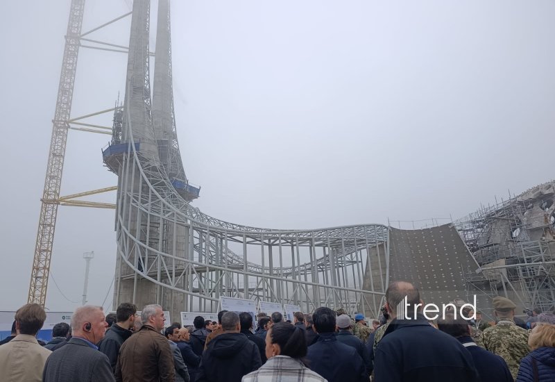 Diplomatic corps representatives view construction of New Shusha Mosque (PHOTO)