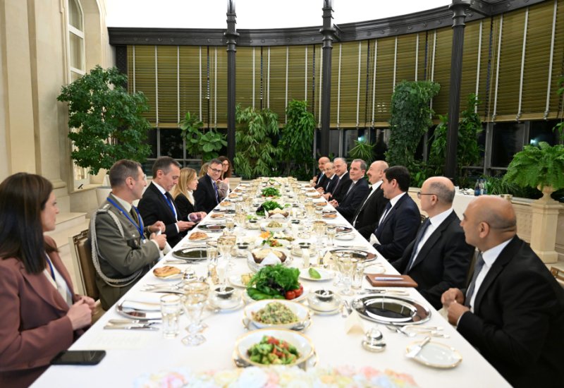 President Ilham Aliyev hosted working dinner in honor of President of Italian Council of Ministers (PHOTO)