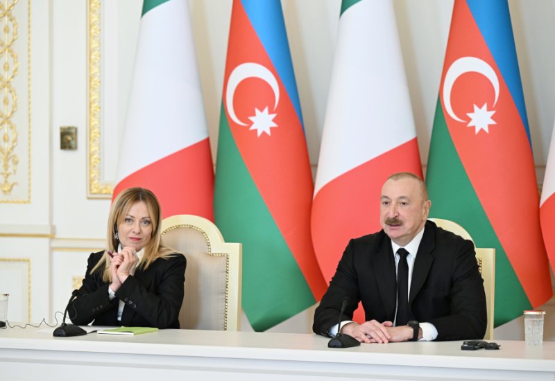 President Ilham Aliyev, President of Italian Council of Ministers Giorgia Meloni make press statements (PHOTO)