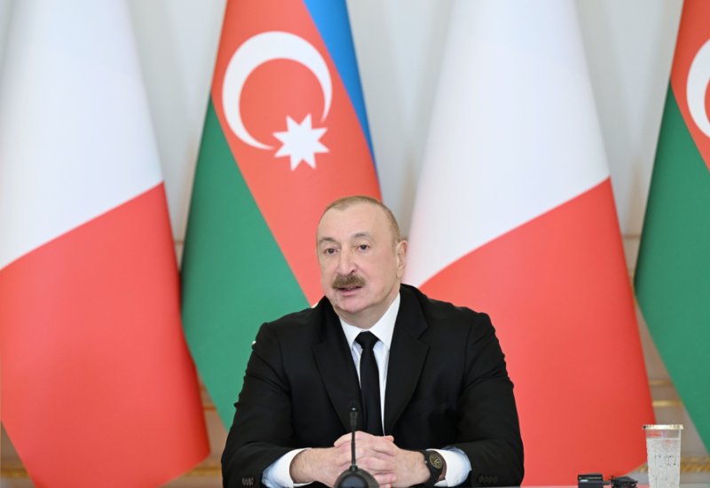 Italy holds leading position in implementation of projects in Garabagh and East Zangezur - President Ilham Aliyev