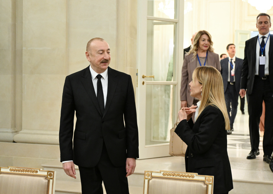 President Ilham Aliyev hosted working dinner in honor of President of Italian Council of Ministers (PHOTO)