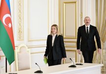 President Ilham Aliyev, President of Italian Council of Ministers Giorgia Meloni make press statements (PHOTO)
