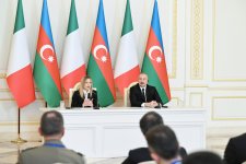 President Ilham Aliyev, President of Italian Council of Ministers Giorgia Meloni make press statements (PHOTO)