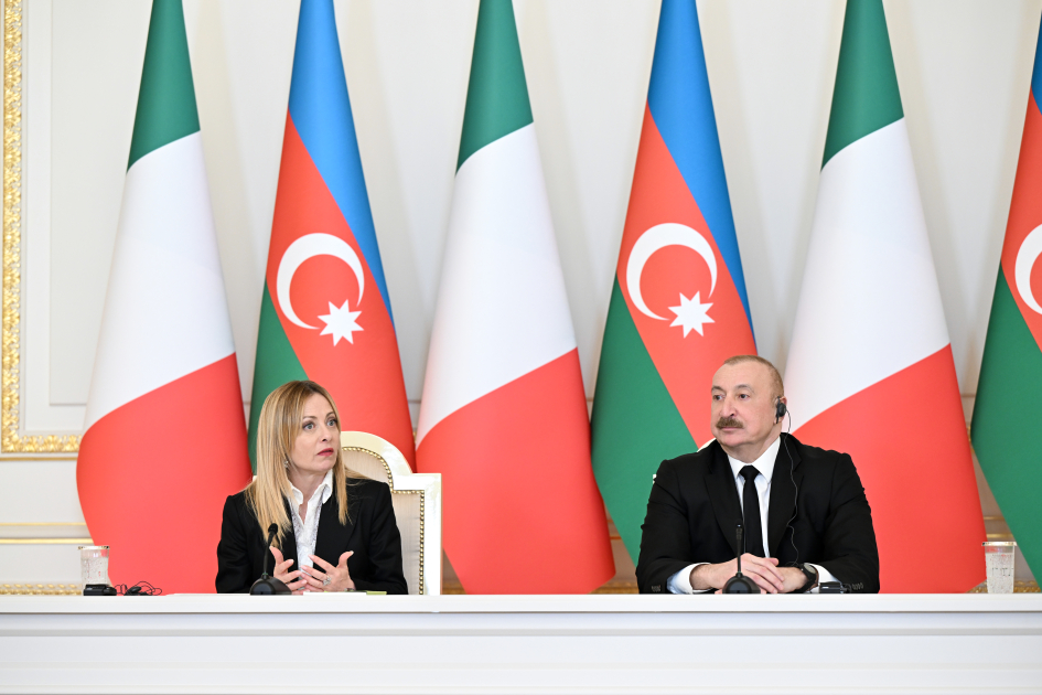President Ilham Aliyev, President of Italian Council of Ministers Giorgia Meloni make press statements (PHOTO)