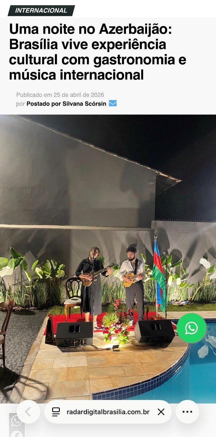 Brazilian media spotlights vibrant Azerbaijani Culture Day in Lago Sul (PHOTO)
