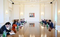 President Ilham Aliyev receives delegation led by High Representative of European Union (PHOTO)