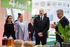 President Ilham Aliyev, First Lady Mehriban Aliyeva view 19th Caspian Agro Week and 31st Interfood Azerbaijan exhibitions (PHOTO)