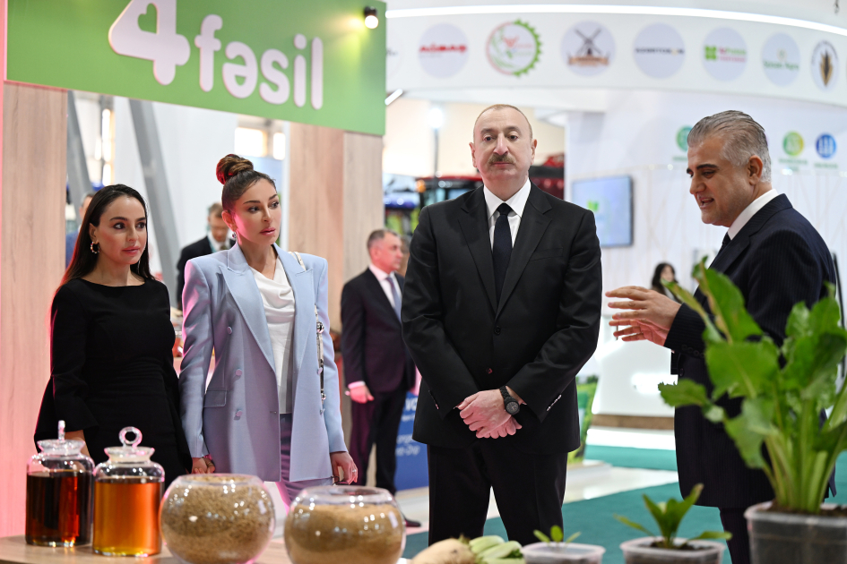 President Ilham Aliyev, First Lady Mehriban Aliyeva view 19th Caspian Agro Week and 31st Interfood Azerbaijan exhibitions (PHOTO)