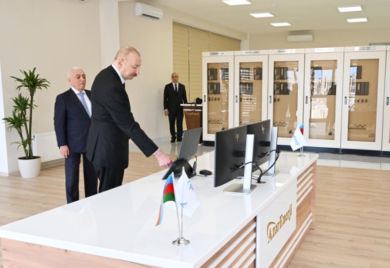 President Ilham Aliyev attends inauguration of "Shafag" substation in Soltanli village of Jabrayil district (PHOTO)