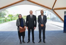 President Ilham Aliyev and First Lady Mehriban Aliyeva meet with residents moving to Shukurbeyli village in Jabrayil district (PHOTO)