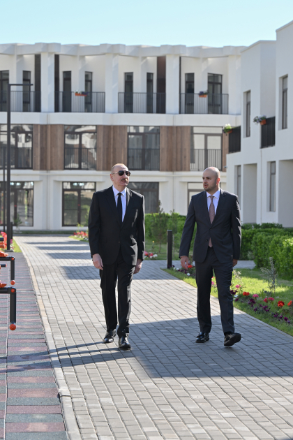 President Ilham Aliyev met with residents in Zangilan city and laid foundation stone for Zangilan City Park Hotel (PHOTO)