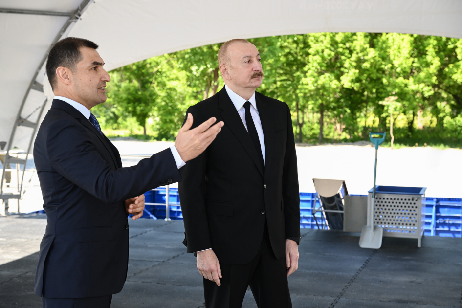 President Ilham Aliyev met with residents in Zangilan city and laid foundation stone for Zangilan City Park Hotel (PHOTO)
