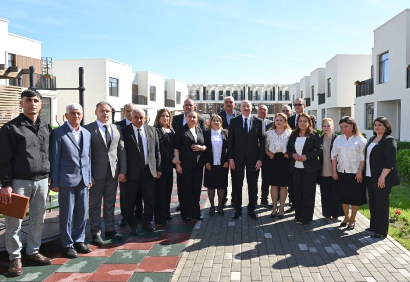 President Ilham Aliyev met with residents in Zangilan city and laid foundation stone for Zangilan City Park Hotel (PHOTO)