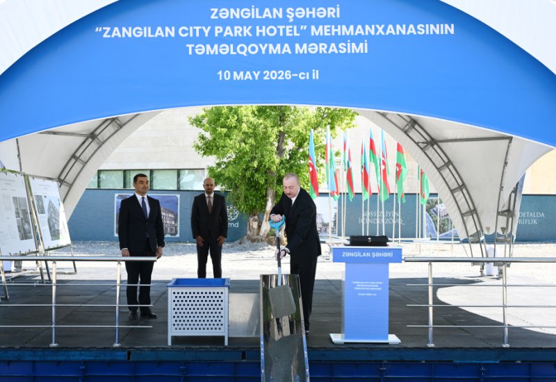 President Ilham Aliyev meets residents of Zangilan and lays foundation stone of “Zangilan City Park Hotel” (PHOTO)