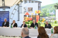 President Ilham Aliyev met with residents in Zangilan city and laid foundation stone for Zangilan City Park Hotel (PHOTO)