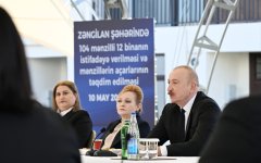 President Ilham Aliyev met with residents in Zangilan city and laid foundation stone for Zangilan City Park Hotel (PHOTO)