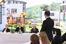 President Ilham Aliyev met with residents in Zangilan city and laid foundation stone for Zangilan City Park Hotel (PHOTO)