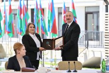 President Ilham Aliyev met with residents in Zangilan city and laid foundation stone for Zangilan City Park Hotel (PHOTO)