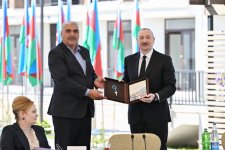 President Ilham Aliyev met with residents in Zangilan city and laid foundation stone for Zangilan City Park Hotel (PHOTO)