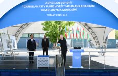 President Ilham Aliyev met with residents in Zangilan city and laid foundation stone for Zangilan City Park Hotel (PHOTO)
