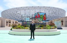 President Ilham Aliyev reviews preparations for WUF13 at Baku Olympic Stadium (PHOTO/VIDEO)
