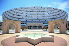 President Ilham Aliyev reviews preparations for WUF13 at Baku Olympic Stadium (PHOTO/VIDEO)