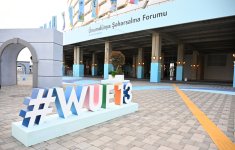 President Ilham Aliyev reviews preparations for WUF13 at Baku Olympic Stadium (PHOTO/VIDEO)