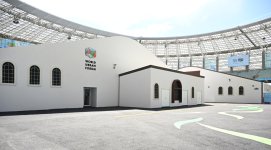 President Ilham Aliyev reviews preparations for WUF13 at Baku Olympic Stadium (PHOTO/VIDEO)
