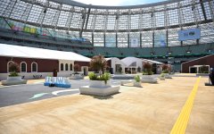 President Ilham Aliyev reviews preparations for WUF13 at Baku Olympic Stadium (PHOTO/VIDEO)