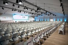 President Ilham Aliyev reviews preparations for WUF13 at Baku Olympic Stadium (PHOTO/VIDEO)