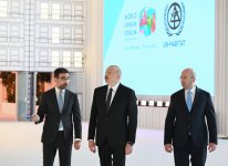President Ilham Aliyev reviews preparations for WUF13 at Baku Olympic Stadium (PHOTO/VIDEO)