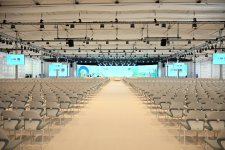 President Ilham Aliyev reviews preparations for WUF13 at Baku Olympic Stadium (PHOTO/VIDEO)