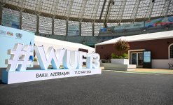 President Ilham Aliyev reviews preparations for WUF13 at Baku Olympic Stadium (PHOTO/VIDEO)