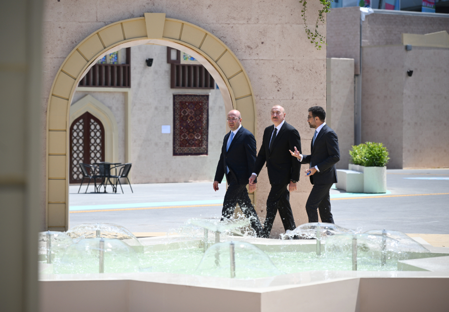 President Ilham Aliyev reviews preparations for WUF13 at Baku Olympic Stadium (PHOTO/VIDEO)
