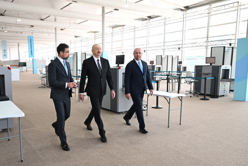 President Ilham Aliyev reviews preparations for WUF13 at Baku Olympic Stadium (PHOTO/VIDEO)