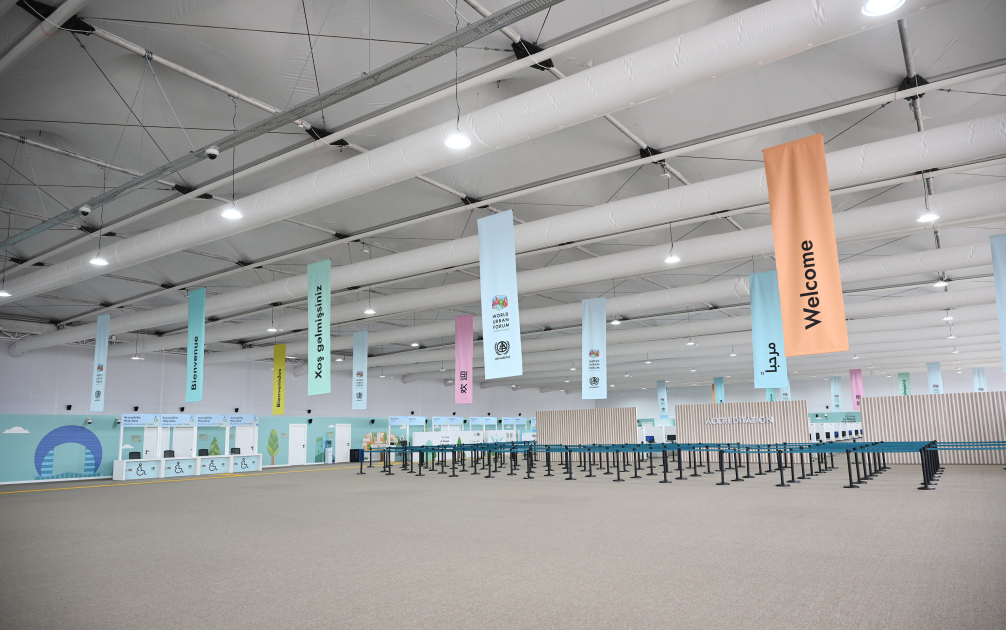President Ilham Aliyev reviews preparations for WUF13 at Baku Olympic Stadium (PHOTO/VIDEO)