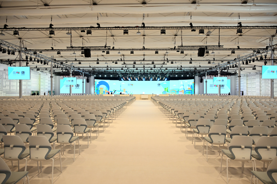 President Ilham Aliyev reviews preparations for WUF13 at Baku Olympic Stadium (PHOTO/VIDEO)