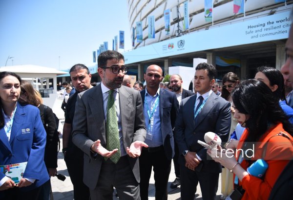 Media representatives inspect final work ahead of WUF13 (PHOTO)