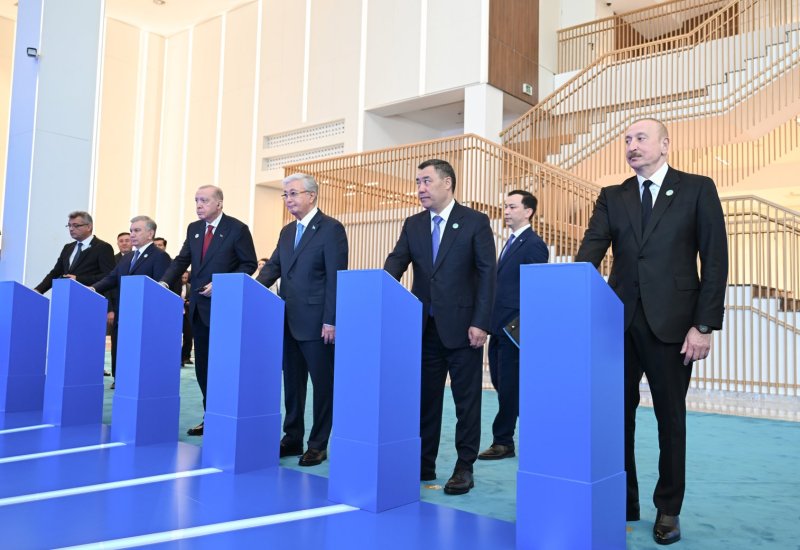 President Ilham Aliyev and participants of OTS Informal Summit attend groundbreaking ceremony of Turkic Civilization Center (PHOTO)