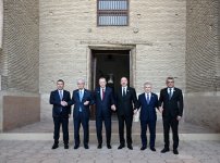 President Ilham Aliyev and other participants of OTS informal summit tour cultural sites in Turkistan (PHOTO)