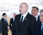 President Ilham Aliyev and other participants of OTS informal summit tour cultural sites in Turkistan (PHOTO)