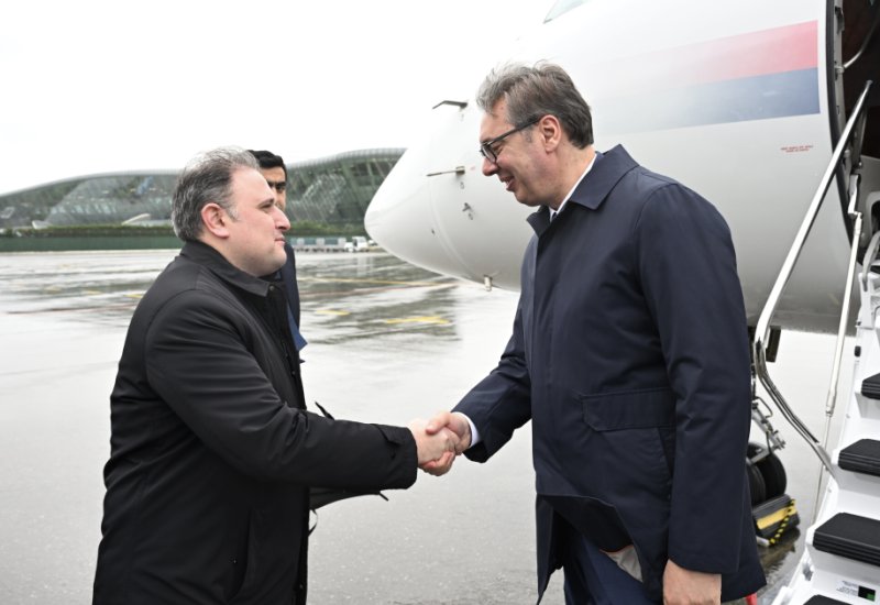 President of Serbia arrives in Azerbaijan on visit (PHOTO)