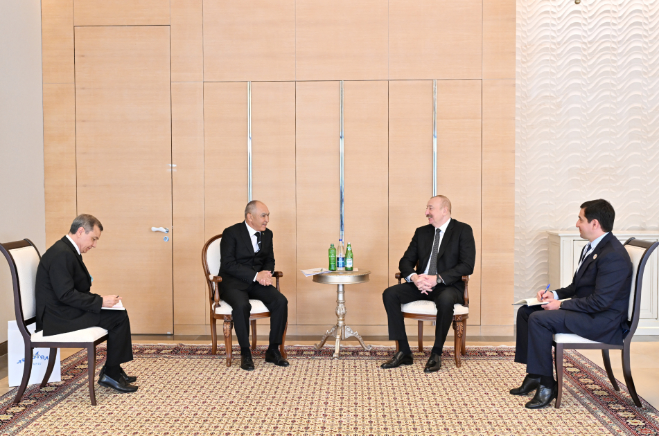 President Ilham Aliyev receives Chairman of State Committee for Construction of City of Arkadag of Turkmenistan (PHOTO)