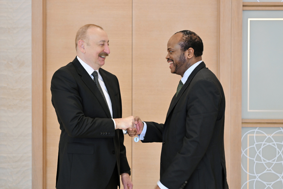 President Ilham Aliyev meets with delegation led by King of Eswatini (PHOTO)