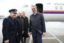 President of Serbia arrives in Azerbaijan on visit (PHOTO)