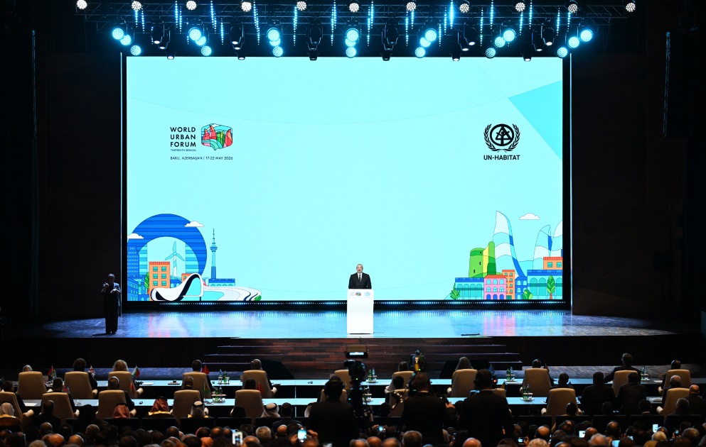 President Ilham Aliyev and First Lady Mehriban Aliyeva attend opening ceremony of WUF13 in Baku (PHOTO/VIDEO)