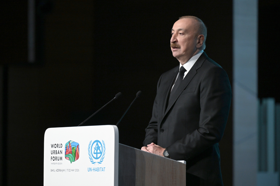 President Ilham Aliyev and First Lady Mehriban Aliyeva attend opening ceremony of WUF13 in Baku (PHOTO/VIDEO)
