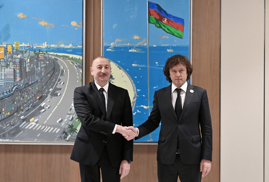 President Ilham Aliyev meets with Georgian Prime Minister (PHOTO)