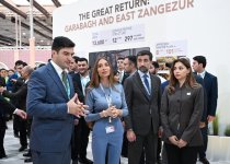 Heydar Aliyev Foundation VP Leyla Aliyeva and Head of Baku Media Center Arzu Aliyeva visit Urban Expo exhibition (PHOTO)