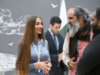 Heydar Aliyev Foundation VP Leyla Aliyeva and Head of Baku Media Center Arzu Aliyeva visit Urban Expo exhibition (PHOTO)